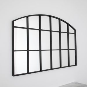 Arched Window Mirror - Black
