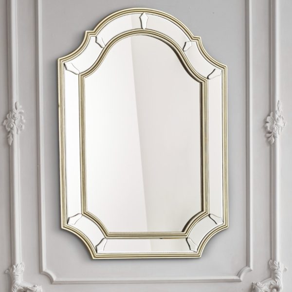 Laura Ashley Braxton Rectangle Mirror With Champagne Detail Edging