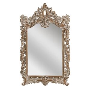 Barstik Rectangular Wall Bedroom Mirror In Dusty White Frame