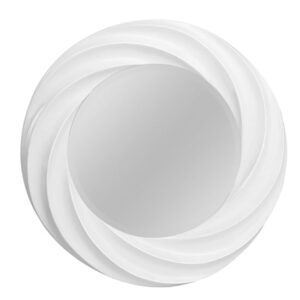 Mattidot Round Wall Mirror In White