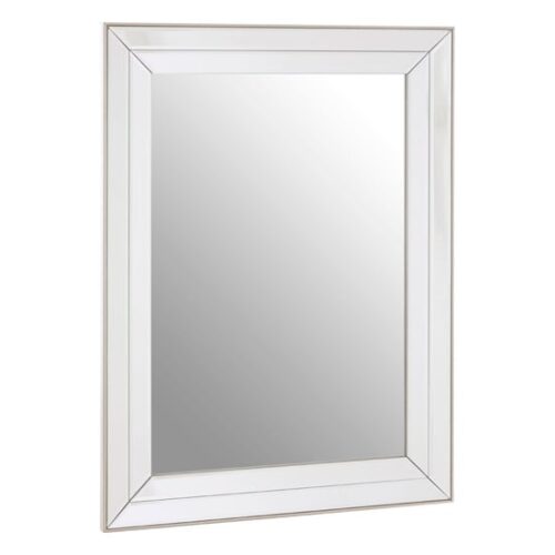 Susann Rectangular Wall Bedroom Mirror In Clear Frame MirrorsToday.co.uk