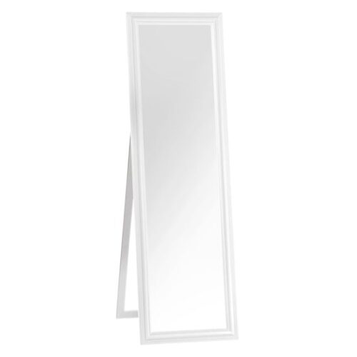 Urbana Floor Standing Cheval Mirror In White Wooden Frame MirrorsToday.co.uk