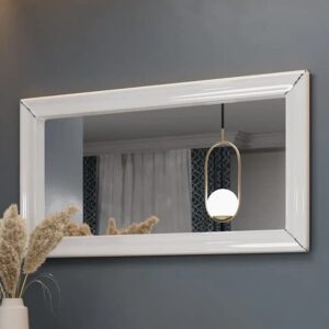 Allen Wall Mirror With White Wooden Frame
