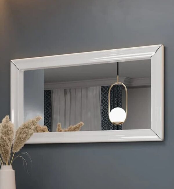 Allen Wall Mirror With White Wooden Frame