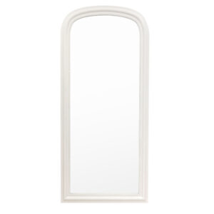 Salta Arch Wall Mirror In Stone Wooden Frame