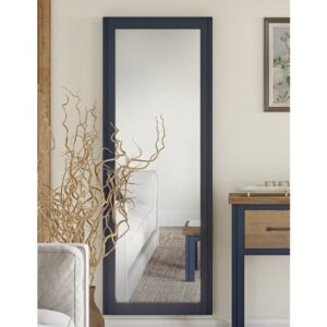 Savona Wall Mirror Extra Long In Blue Wooden Frame