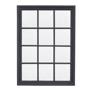 Salta Window Wall Mirror In Lead Wooden Frame