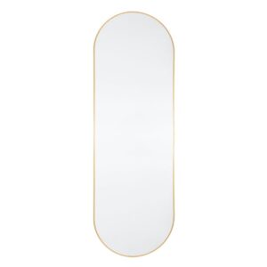 Yareli Large Oval Wall Mirror In Gold Frame