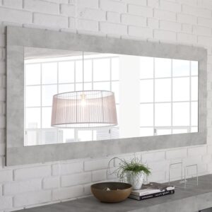 Nitro Bedroom Wall Mirror In Cement Wooden Frame