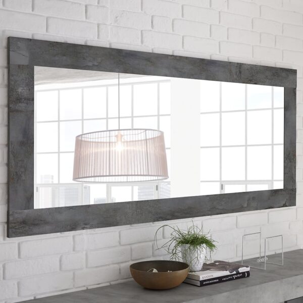 Nitro Bedroom Wall Mirror In Oxide Wooden Frame