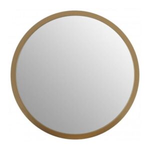 Athens Small Round Wall Bedroom Mirror In Gold Frame