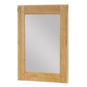 Heaton Bedroom Wall Mirror With Oak Wooden Frame