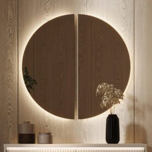 Trier Small Bedroom Wall Mirror In Clear And LED