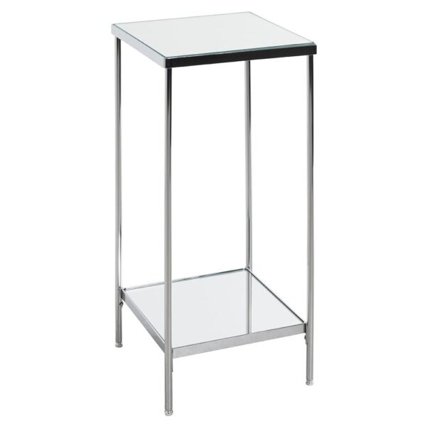 Pulaski Mirrored Square Flower Column With Chrome Frame