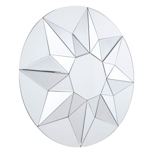 Wando Round Wall Bedroom Mirror In Silver Frame