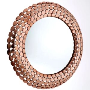 Telluride Wall Mirror With Copper Pebble Frame
